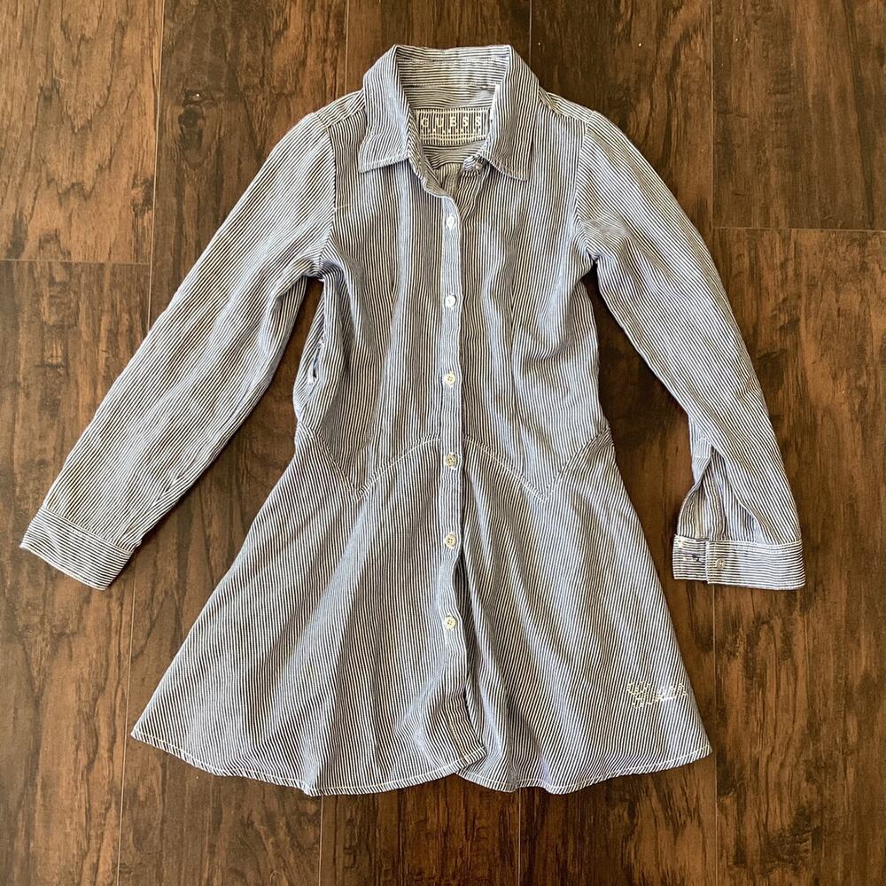 GUESS Kids Pinstripe Shirtdress